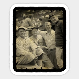 Smoky Joe Wood, Cy Young, Lefty Grove, Walter Johnson at Fenway Park Sticker